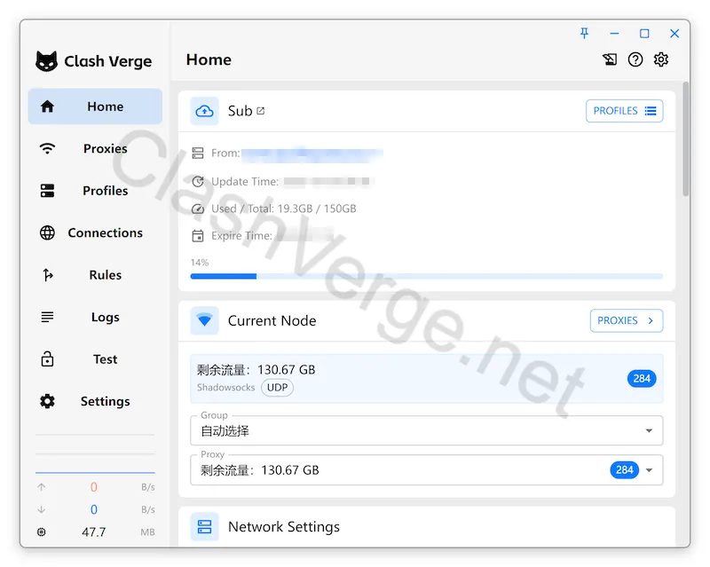 Clash Verge Rev Main Interface